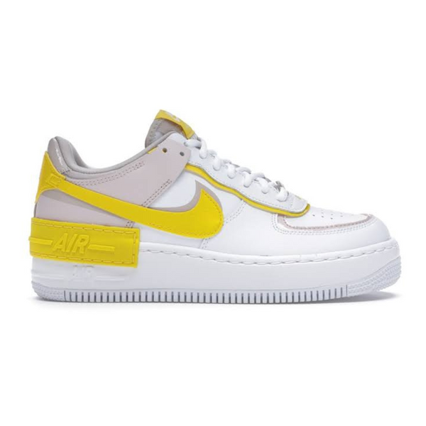 Nike Air Force 1 Shadow White Barely Rose Speed Yellow