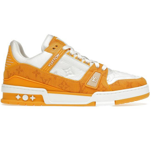 Louis Vuitton Trainer Yellow Monogram Denim White